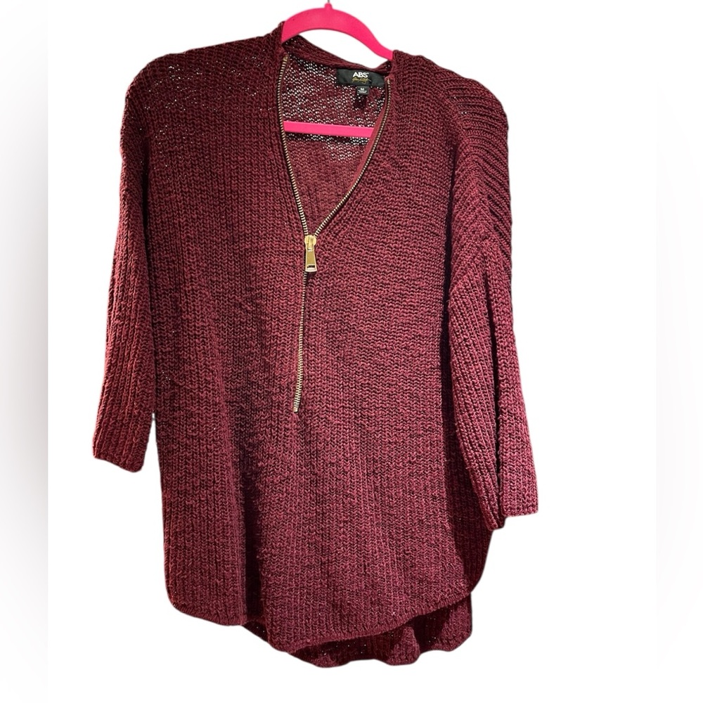 ABS maroon sweater 3/4 sleeves